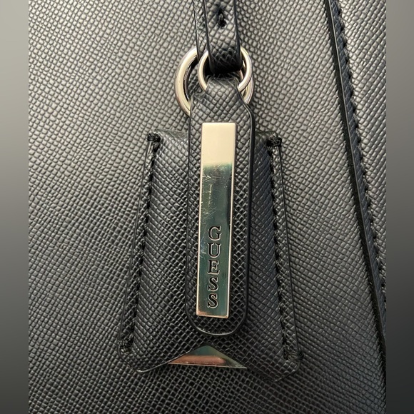 GUESS Black Kamryn Tote/Large Purse Preowned - Picture 6 of 7